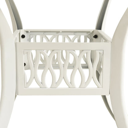 Bistro Set White Cast aluminum Standard Durable Bistro Set