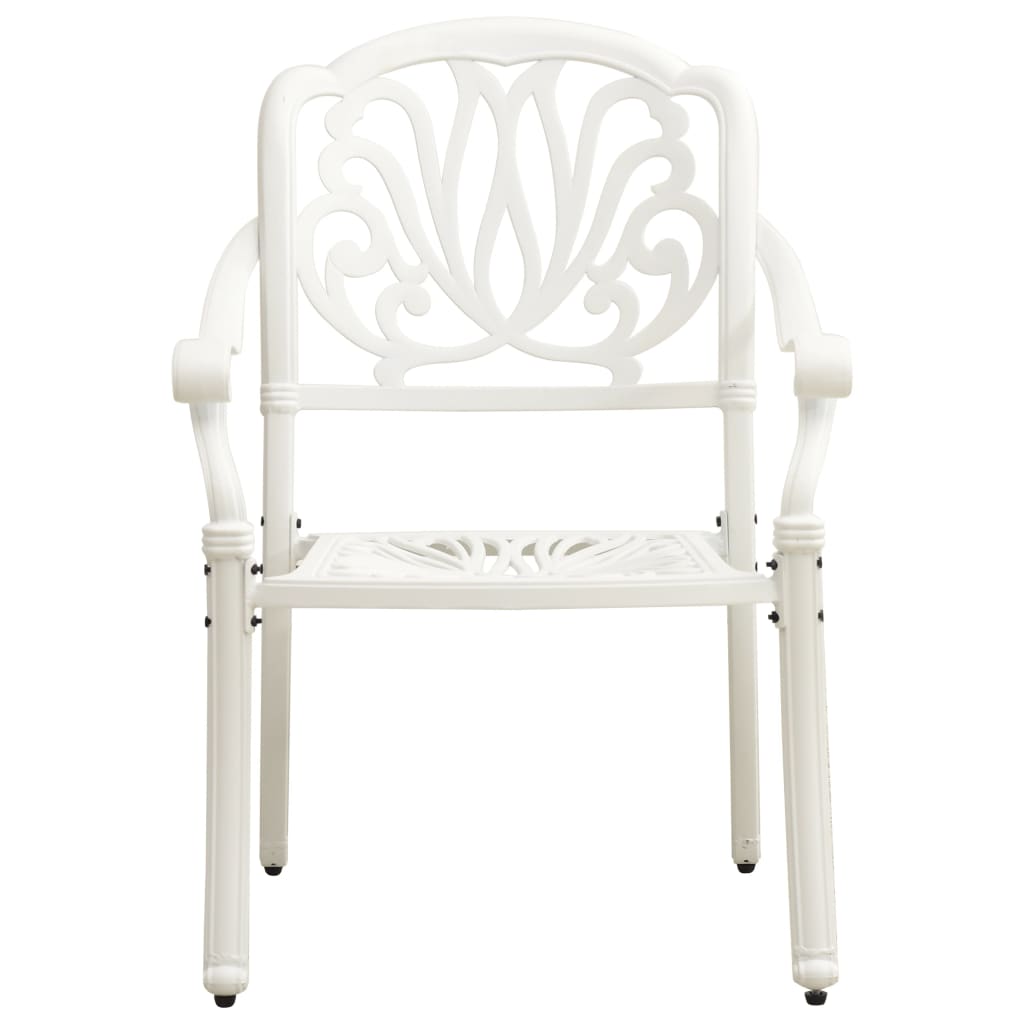 Bistro Set White Cast aluminum Standard Durable Bistro Set