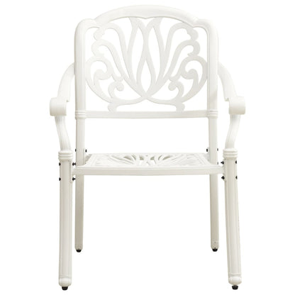Bistro Set White Cast aluminum Standard Durable Bistro Set