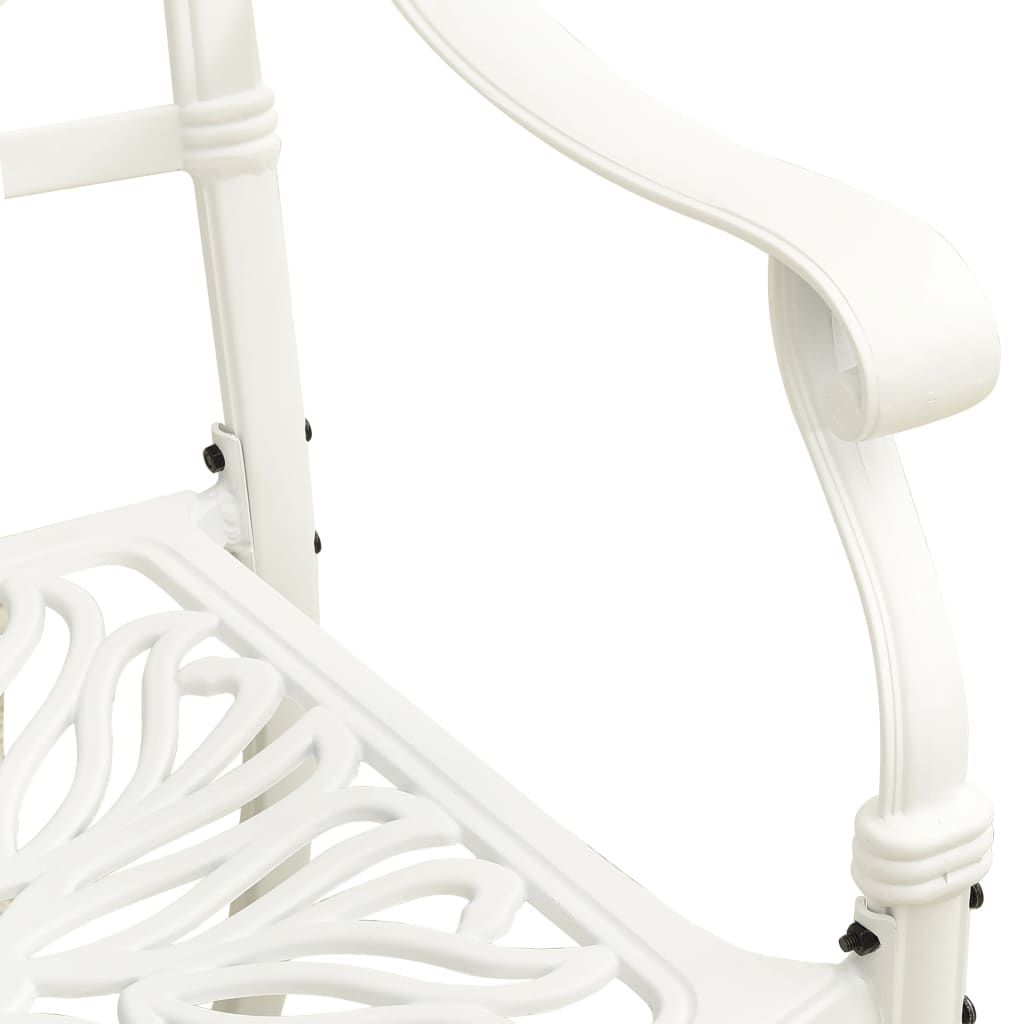 Bistro Set White Cast aluminum Standard Durable Bistro Set