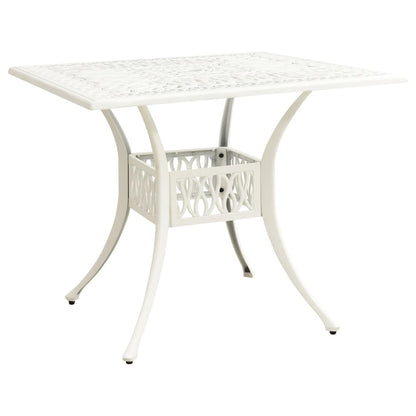 Bistro Set White Cast aluminum Standard Durable Bistro Set