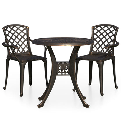 Bistro Set Bronze Cast aluminum Standard Durable Bistro Set