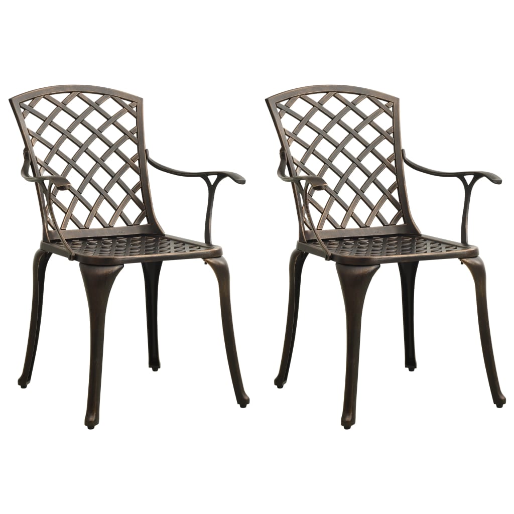Bistro Set Bronze Cast aluminum Standard Durable Bistro Set