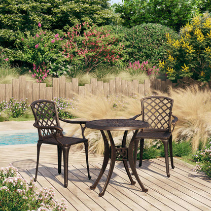 Bistro Set Bronze Cast aluminum Standard Durable Bistro Set