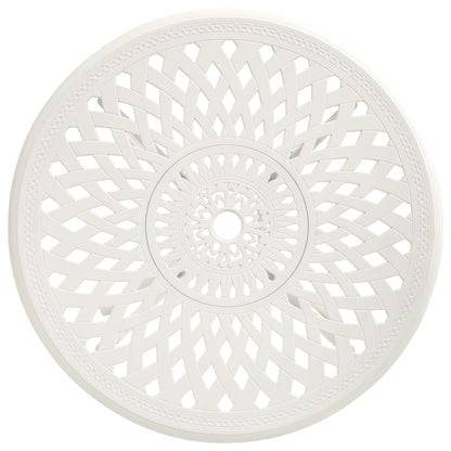 Bistro Set White Cast Aluminum Medium Tough Bistro Set Round