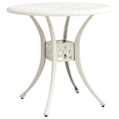 Bistro Set White Cast Aluminum Medium Tough Bistro Set Round