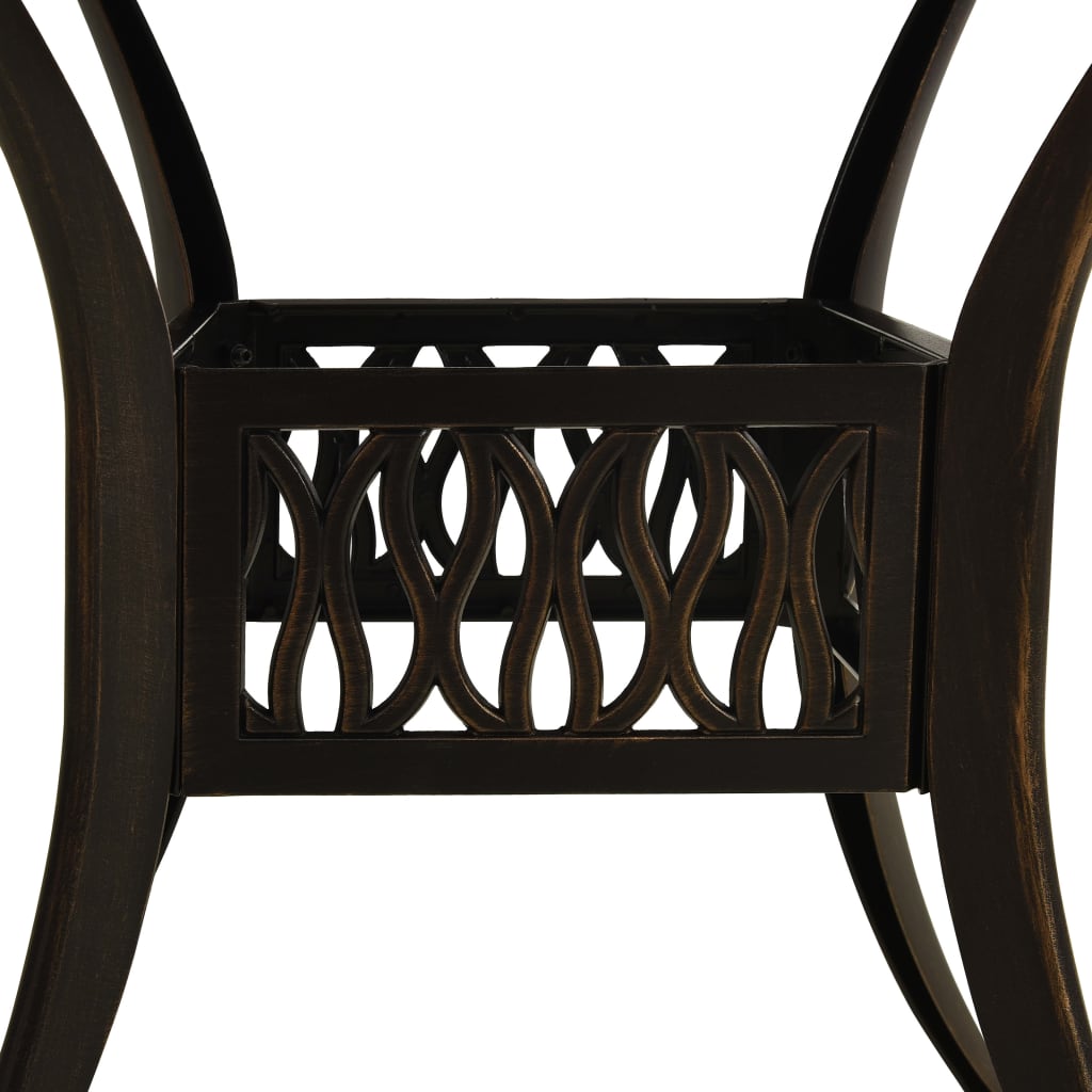 Bistro Set Bronze Cast aluminum Medium Durable Bistro Set