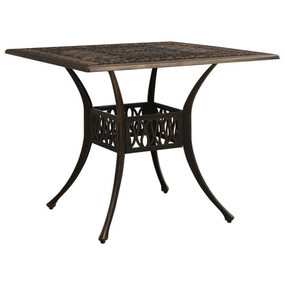 Bistro Set Bronze Cast Aluminum Standard Decorative Inlays