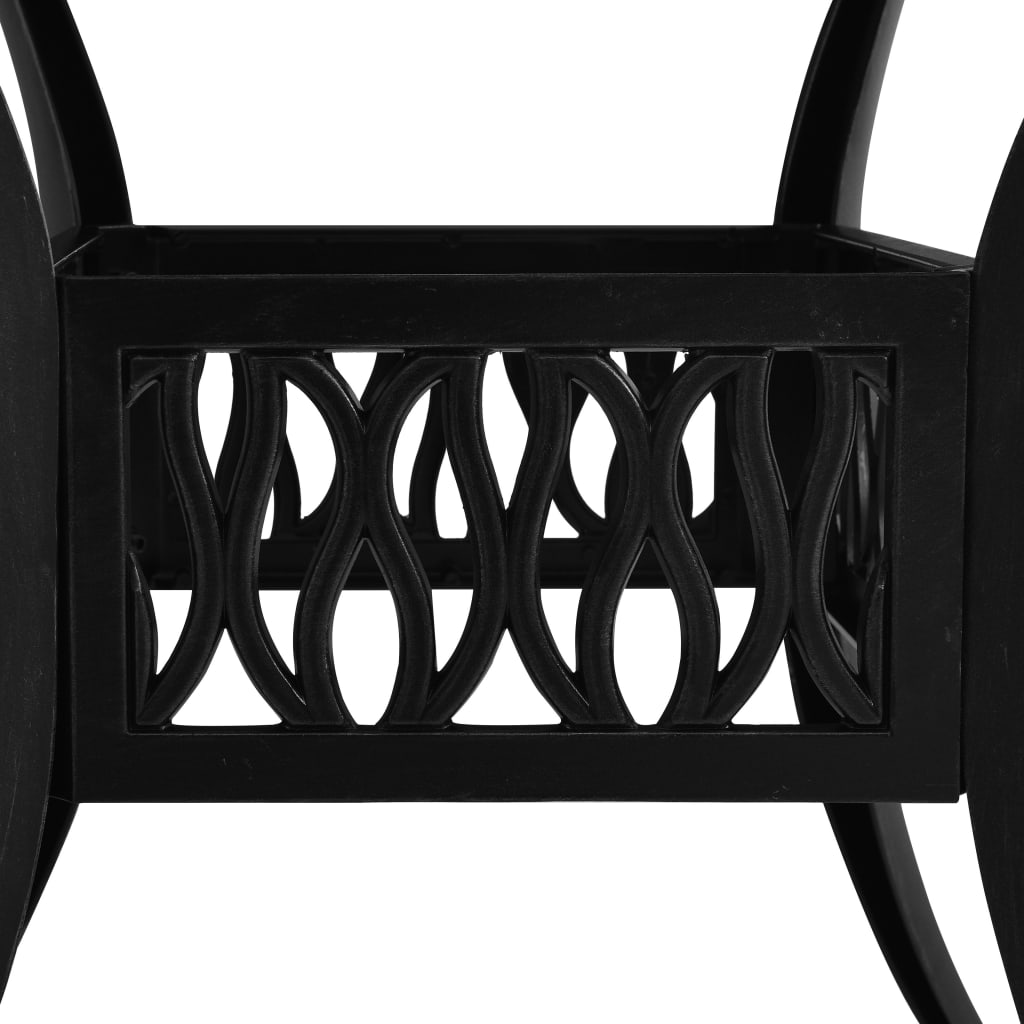 Bistro Set Black Cast Aluminum Standard Bistro Set Round