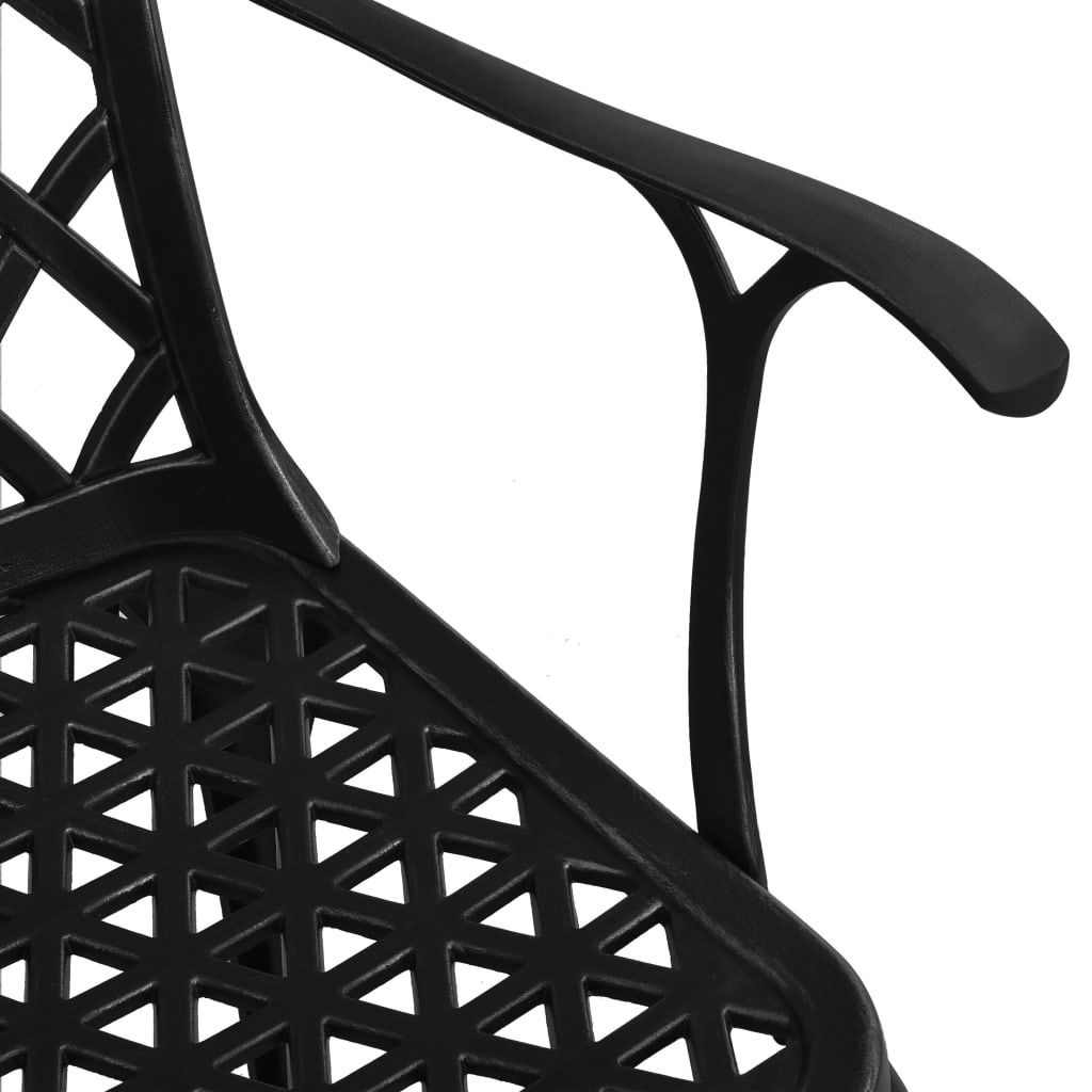 Bistro Set Black Cast Aluminum Standard Bistro Set Round