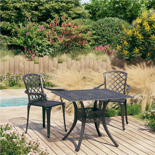 Bistro Set Black Cast Aluminum Standard Bistro Set Round