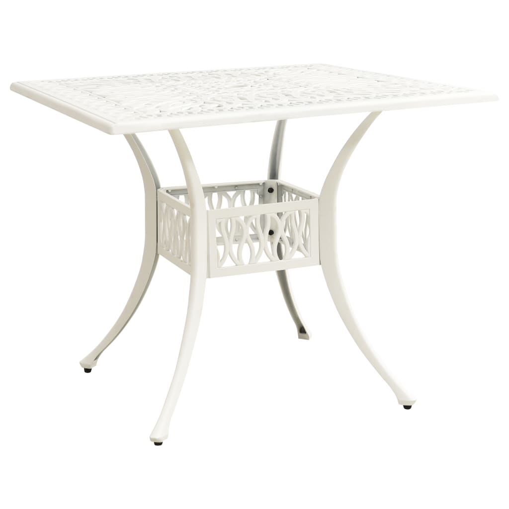 Bistro Set White Cast Aluminum Standard Durable Bistro Set