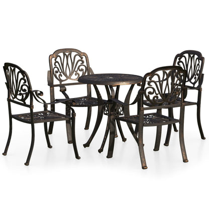 Bistro Set Bronze Cast aluminum Medium Durable Bistro Set