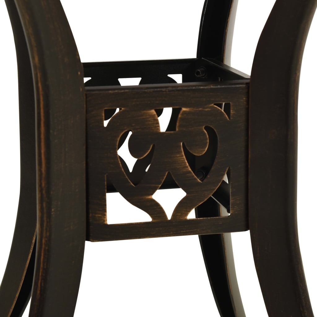 Bistro Set Bronze Cast aluminum Medium Durable Bistro Set