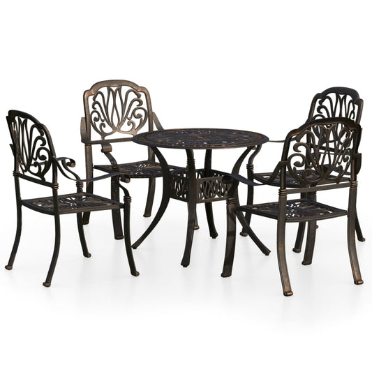 Bistro Set Bronze Cast aluminum Medium Durable Bistro Set