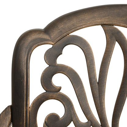 Bistro Set Bronze Cast aluminum Medium Durable Bistro Set