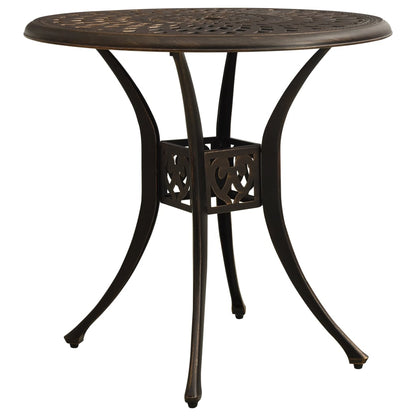Bistro Set Bronze Cast Aluminum Standard Decorative Inlays