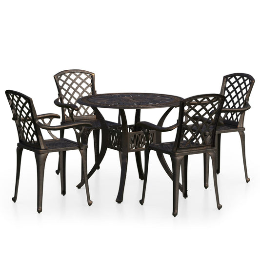 Bistro Set Bronze Cast Aluminum Medium Durable Bistro Set