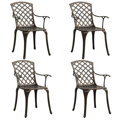 Bistro Set Bronze Cast Aluminum Medium Durable Bistro Set
