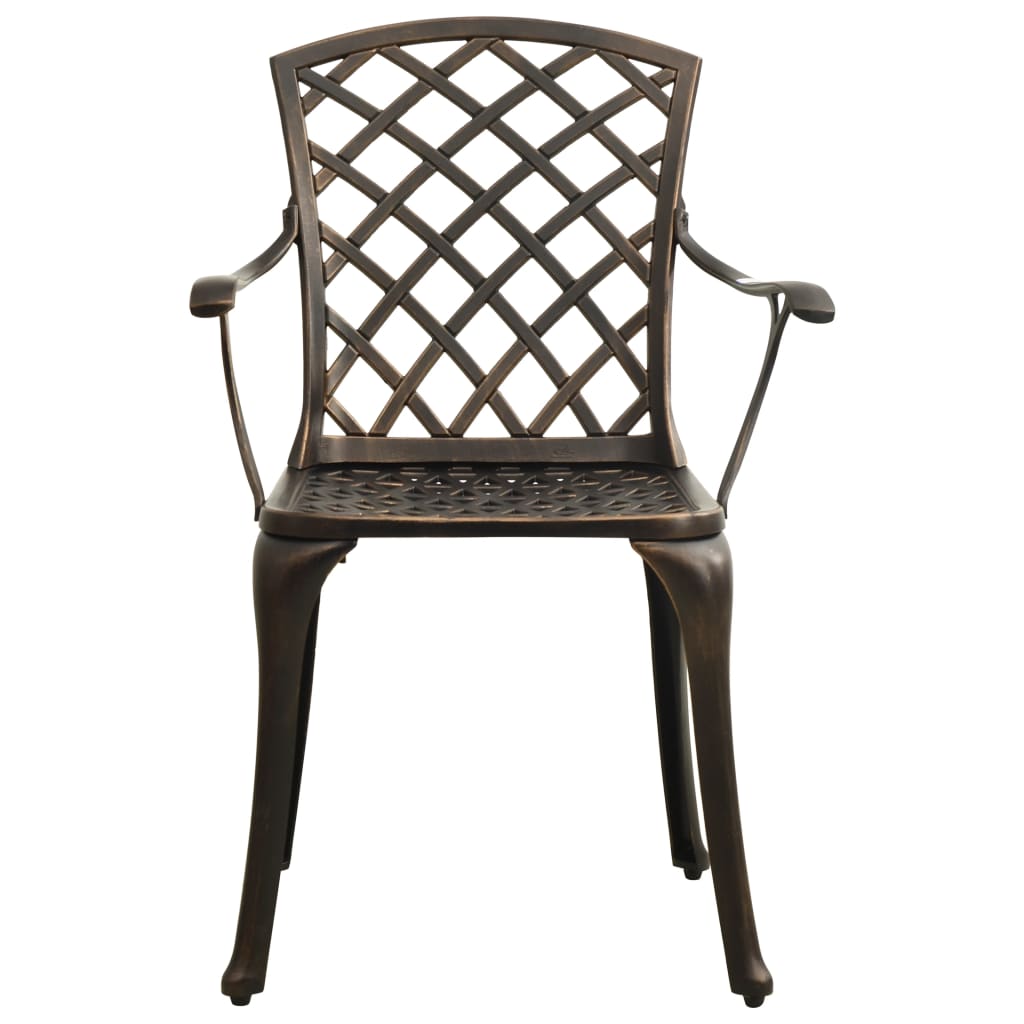 Bistro Set Bronze Cast Aluminum Medium Durable Bistro Set