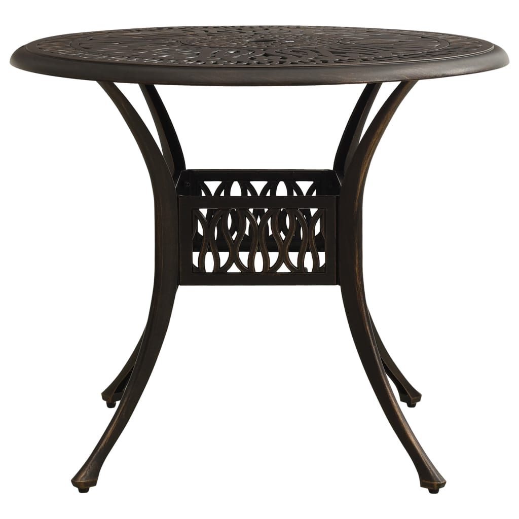 Bistro Set Bronze Cast Aluminum Medium Durable Bistro Set