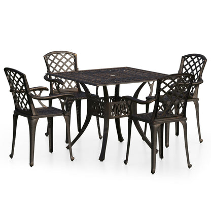 Bistro Set Bronze Cast Aluminum Standard Durable Bistro Set