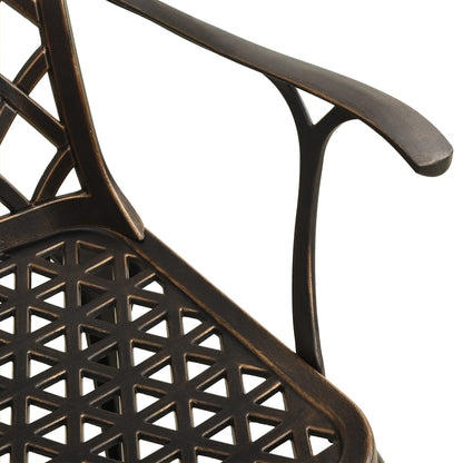 Bistro Set Bronze Cast Aluminum Standard Durable Bistro Set