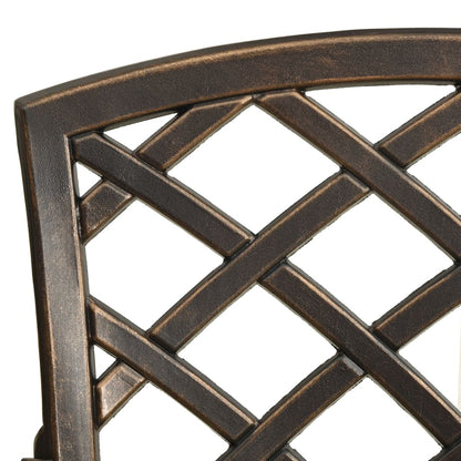Bistro Set Bronze Cast Aluminum Standard Durable Bistro Set