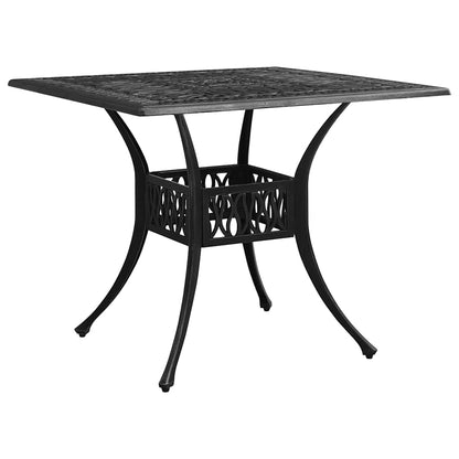 Bistro Set Black Cast Aluminum Durable Bistro Set Round