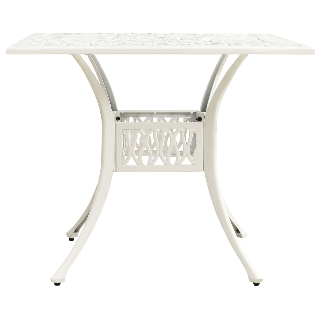 Bistro Set White Cast aluminum 5 Piece Set Durable Bistro Set