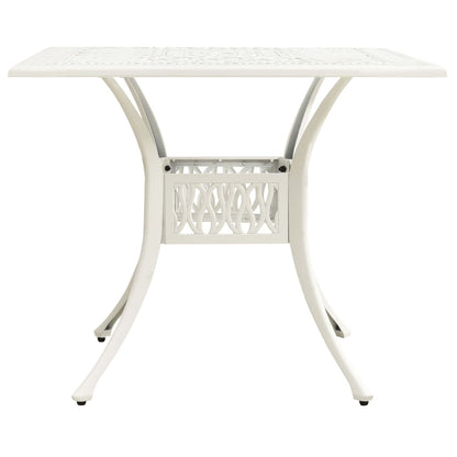 Bistro Set White Cast aluminum 5 Piece Set Durable Bistro Set