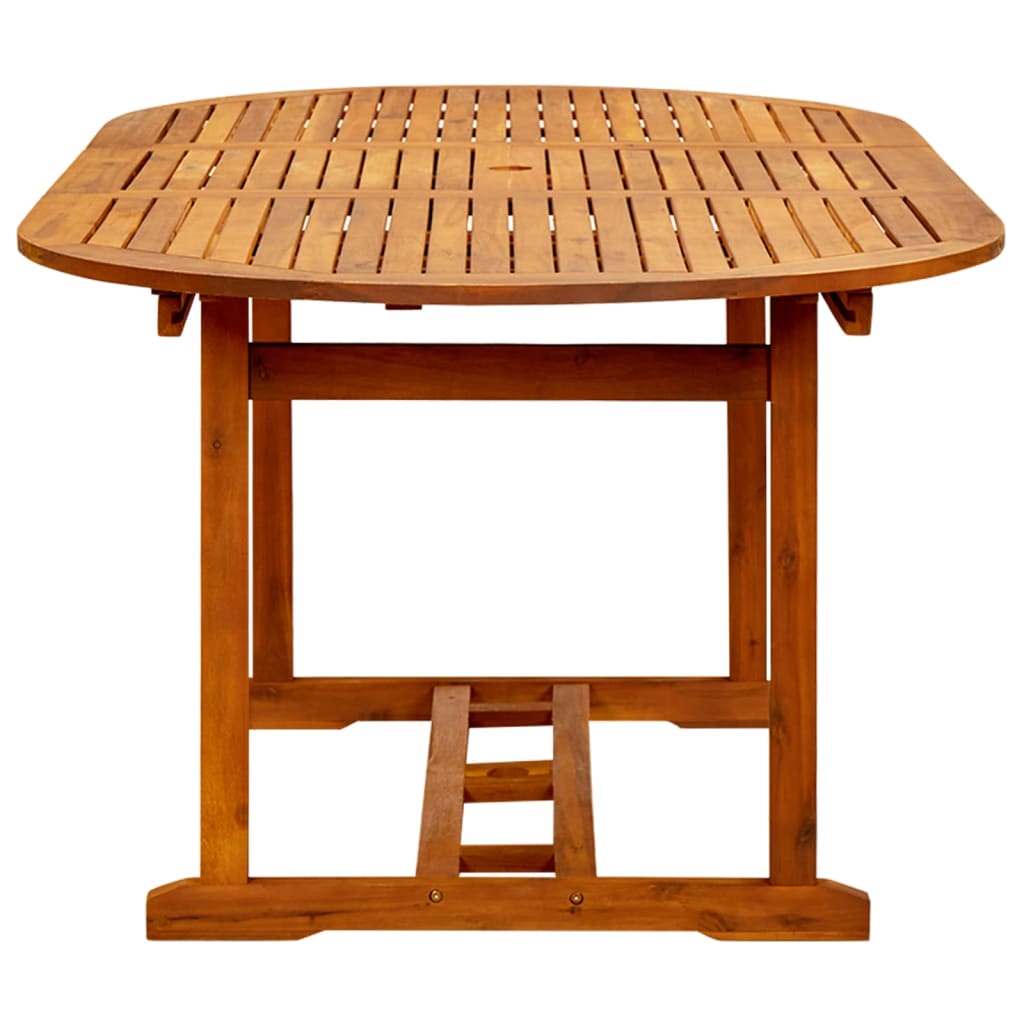 Dining Set Grey Solid Acacia wood, PE Rattan Standard Durable