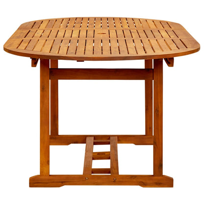 Dining Set Grey Solid acacia wood, PE rattan, Powder-coated steel