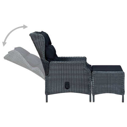 Dining Set Dark Grey, Black (Cushions)
