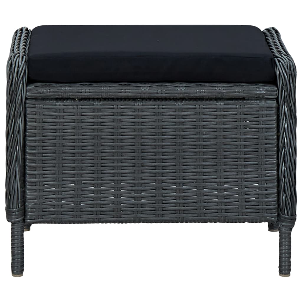 Dining Set Dark Grey, Black (Cushions)