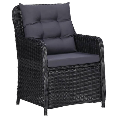 7 Piece Patio Dining Set Black