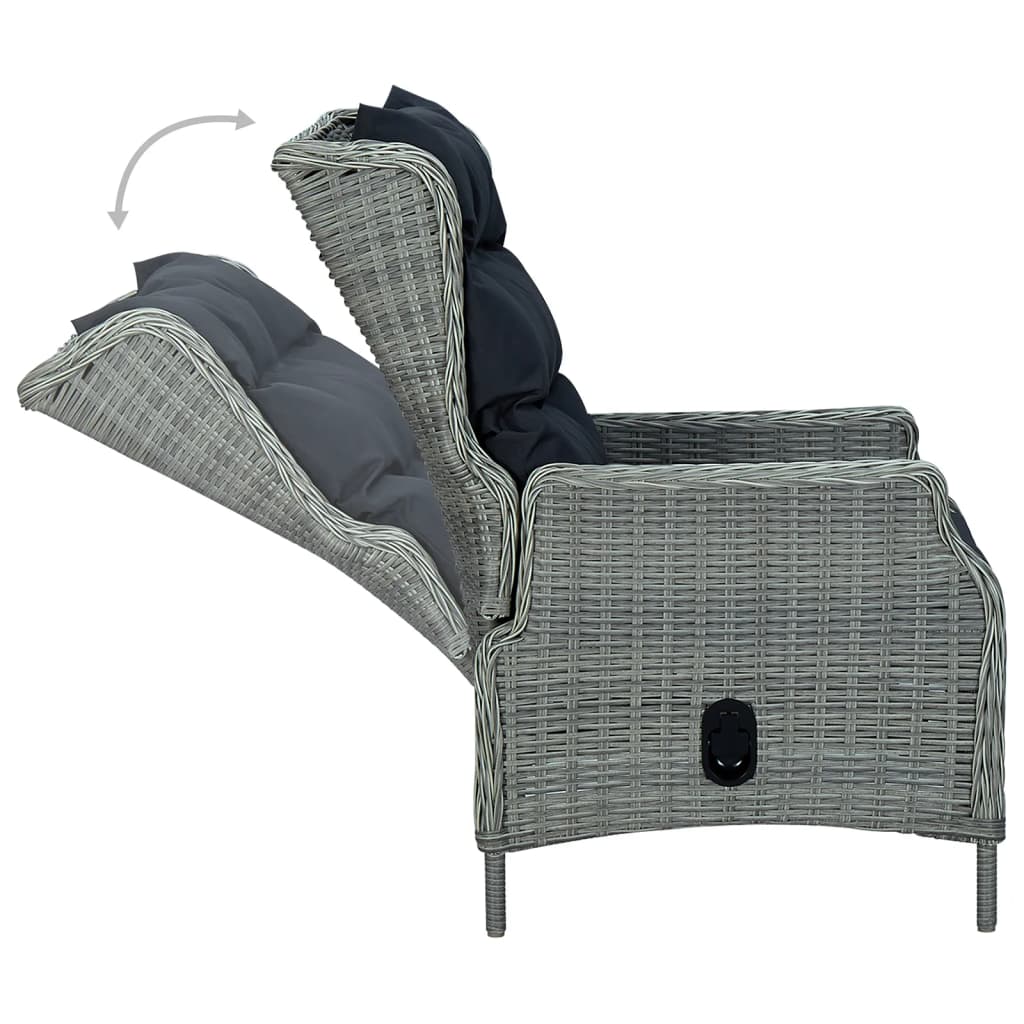 7 Piece Patio Dining Set Light Gray