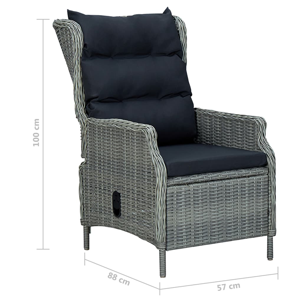 7 Piece Patio Dining Set Light Gray