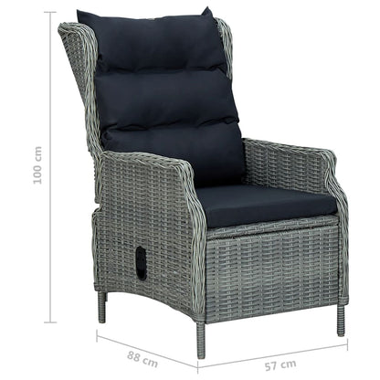 5 Piece Patio Dining Set Light Gray