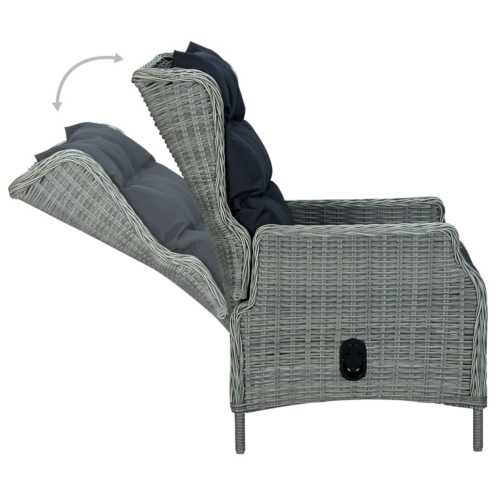 5 Piece Patio Dining Set Light Gray