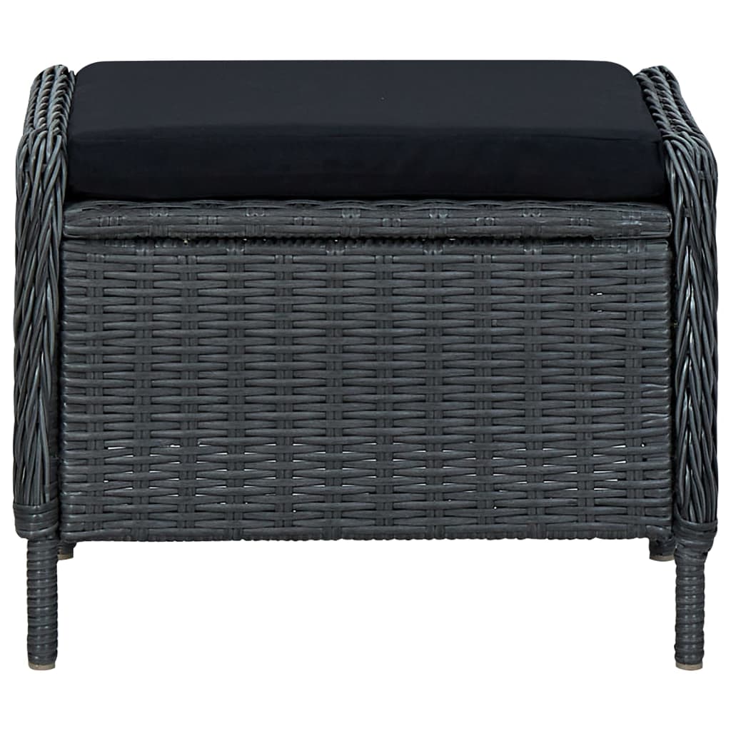 7 Piece Patio Dining Set Dark Gray