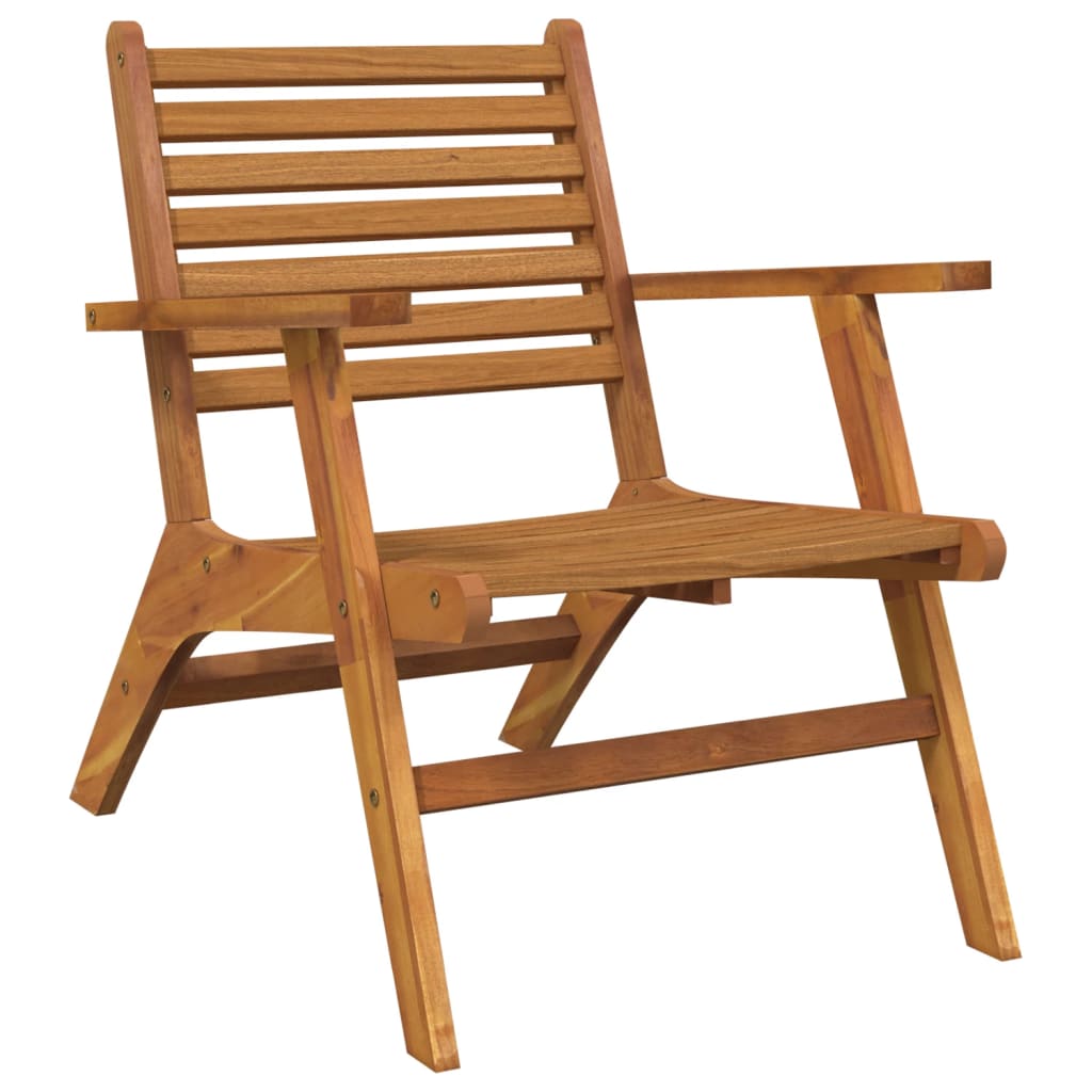 Bistro Set Brown Solid acacia wood Medium Collapsible