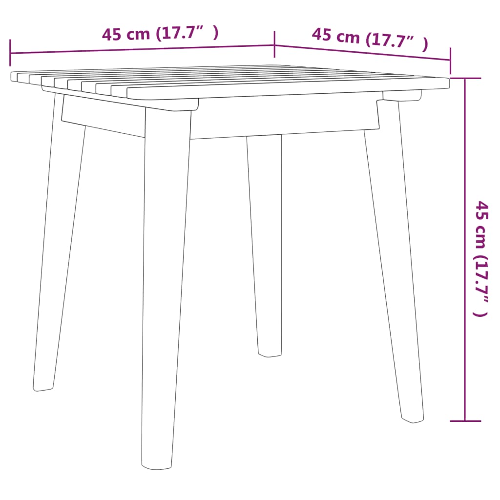 Bistro Set Brown Solid acacia wood Medium Collapsible