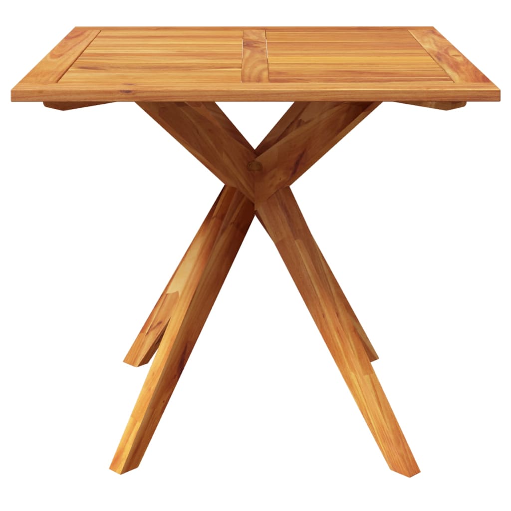 Garden Table Natural Wood Solid Acacia Wood Medium