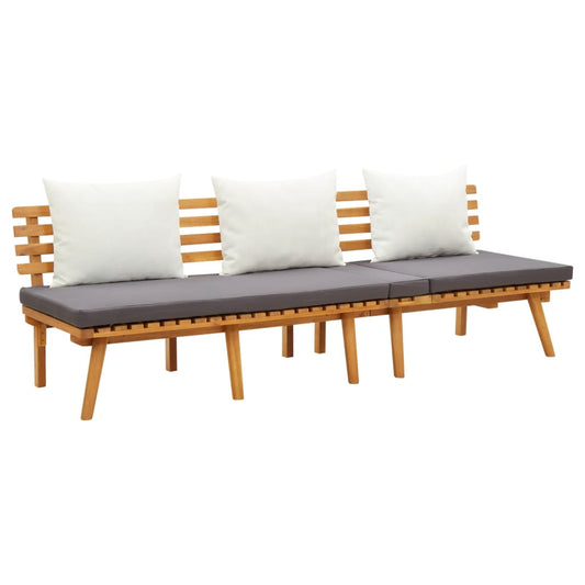 Garden Day Bed Acacia wood color, White, Dark Gray