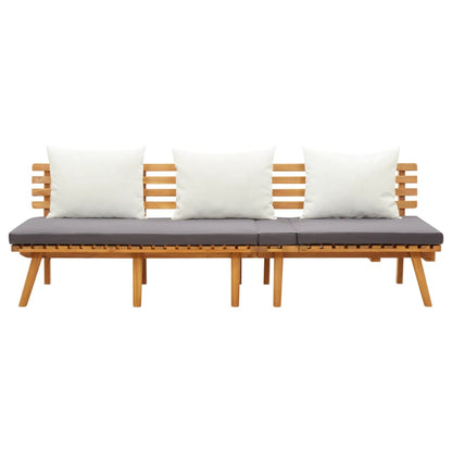 Garden Day Bed Acacia wood color, White, Dark Gray