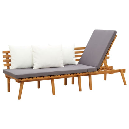 Garden Day Bed Acacia wood color, White, Dark Gray