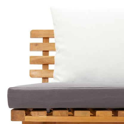 Garden Day Bed Acacia wood color, White, Dark Gray