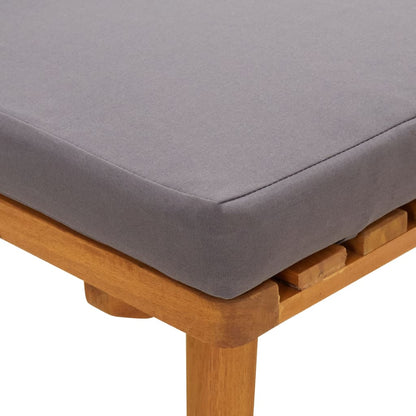 Garden Day Bed Acacia wood color, White, Dark Gray