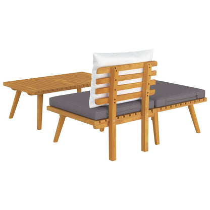Garden Lounge Set Dark Grey, White